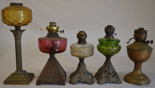 5 oil lamp bases (AF)