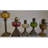 5 oil lamp bases (AF)