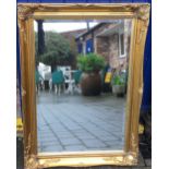 Gilt frame wall mirror 90cm by 65cm