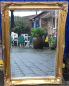 Gilt frame wall mirror 90cm by 65cm