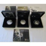 Silver proof coins - 50th anniversary of the death of Winston Churchill £5 coin,