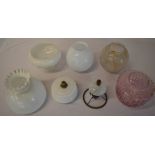 Approx 7 oil lamp shades (AF)