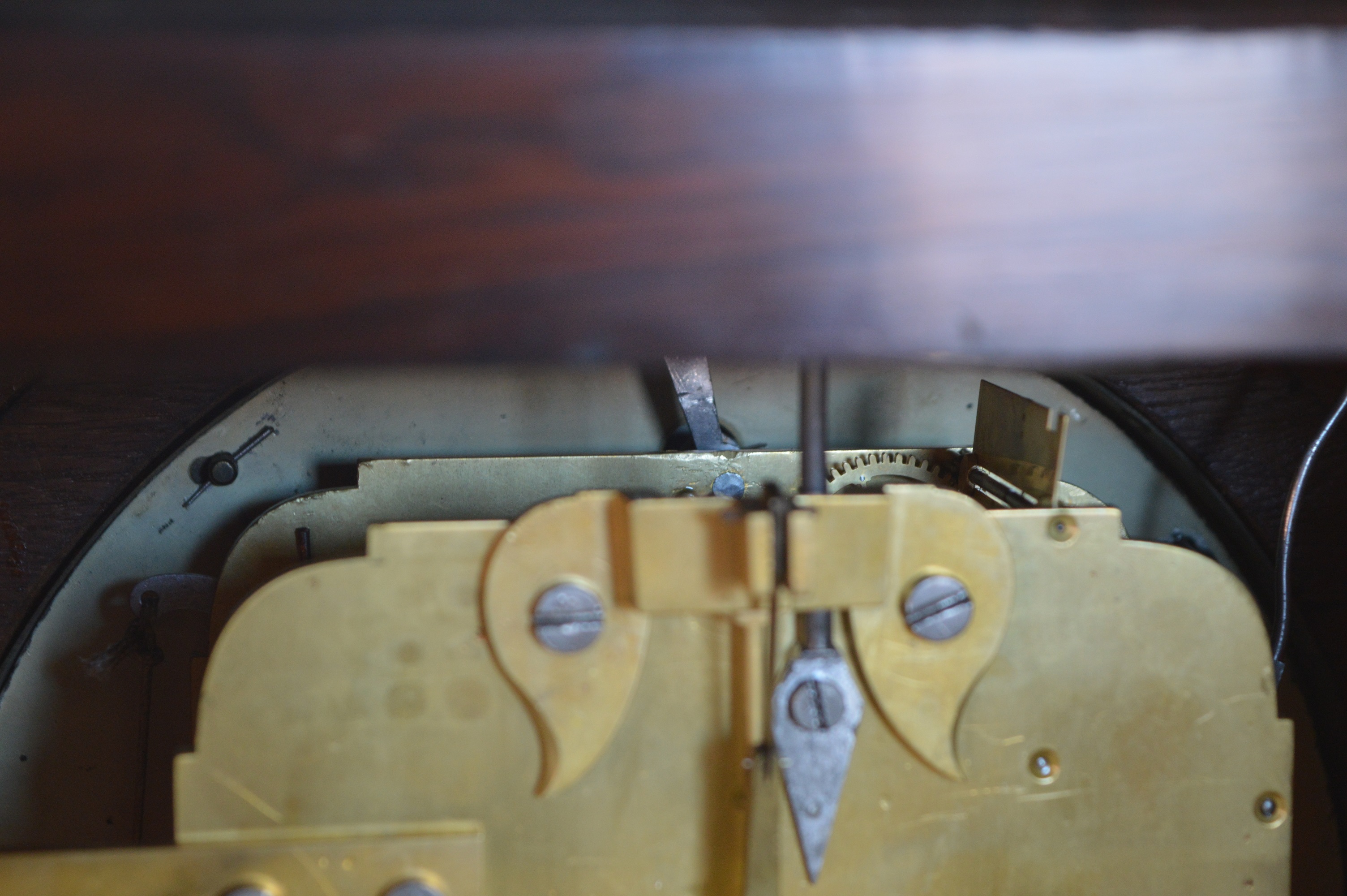 George III / Regency rosewood and brass repeating bracket clock, the dial marked L Leplastrier, - Image 6 of 8