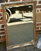 Gilt frame wall mirror 90 x 62 cm