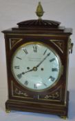 George III / Regency rosewood and brass repeating bracket clock, the dial marked L Leplastrier,