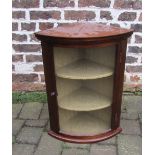 Modern bow fronted small corner cupboard