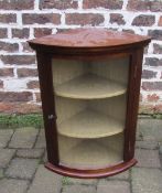 Modern bow fronted small corner cupboard