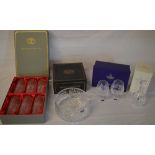 Bohemia crystal boxed set of 6 drinking glasses, Bohemia crystal large bowl,