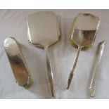 Silver topped dressing table set Sheffield 1962