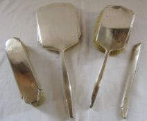 Silver topped dressing table set Sheffield 1962