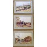 3 farming/shire horse prints by Robert wheeldon 37 cm x 29 cm