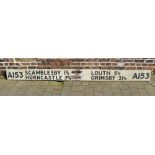 David N Robinson collection - Large Lincolnshire wolds wooden A153 road sign