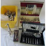 Selection of silver plate cutlery