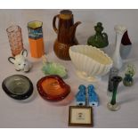 Various ceramics and glassware including Holmegaard, Sylvac,