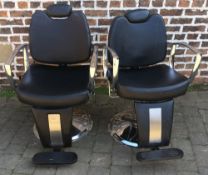 2 adjustable barber's chairs