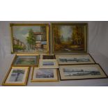 Various oils and prints including Colin Carr