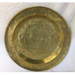 Arts & Crafts brass charger diameter 48cm