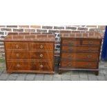 Georgian style reproduction chest of drawers x 2