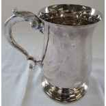 Silver tankard Sheffield 1978 H 14 cm weight 11.