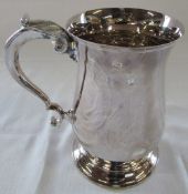 Silver tankard Sheffield 1978 H 14 cm weight 11.