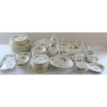 Large quantity of Royal Albert 'Moss Rose' dinner service approximately 100 pieces