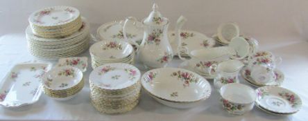 Large quantity of Royal Albert 'Moss Rose' dinner service approximately 100 pieces