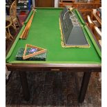 Snooker table and accessories,