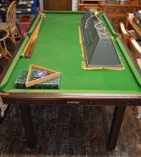 Snooker table and accessories,