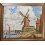 Oil on canvas 'An East Anglian Windmill - High Croft,