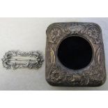 Victorian silver belt buckle Birmingham 1897 0.