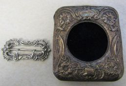 Victorian silver belt buckle Birmingham 1897 0.