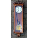 Vienna regulator wall clock with ornate pedestal & a one piece dial H97cm