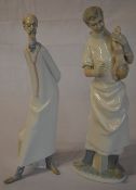 Lladro figures 'The Doctor' and 'The Obstetrician'