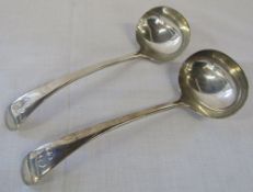 Pair of silver ladles London 1903 weight 4.