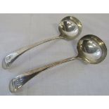 Pair of silver ladles London 1903 weight 4.