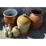 David N Robinson collection - 2 urns, flagon and bottles including Gunson & Son,