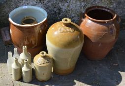 David N Robinson collection - 2 urns, flagon and bottles including Gunson & Son,