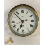 Brass ship style wall clock from RAF Binbrook Dia 26.