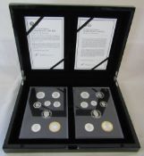 2015 Royal Mint silver proof coin sets - Fourth and Fifth circulating coinage in presentation box