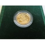 1980 Proof Sovereign in green case