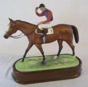 Royal Worcester 'The Winner' 1959 designed by Doris Lindner (missing riding crop from jockey's