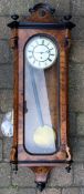 Large Vienna regulator wall clock with 2 piece dial,