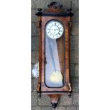 Large Vienna regulator wall clock with 2 piece dial,