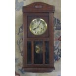 1930s oak cased wall clock