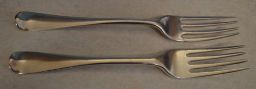 2 silver forks, mixed makers, total approx weight 2.