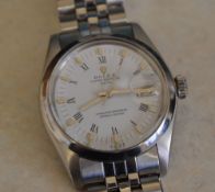 Unisex Rolex Model 1500 Oyster Perpetual Date stainless steel wristwatch,