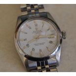 Unisex Rolex Model 1500 Oyster Perpetual Date stainless steel wristwatch,