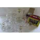 Various glassware inc Britvic Cherry B