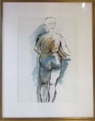 A 1960s nude study in watercolour entitled 'Claudia' by D R Adamson signed and dated 1963