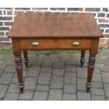 Victorian mahogany side table on turned legs